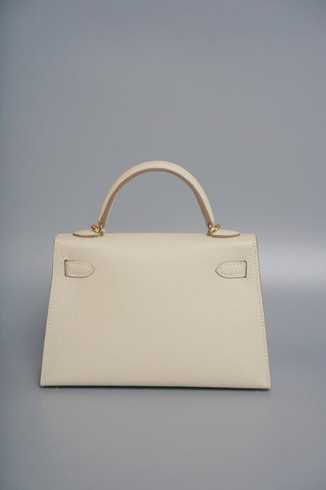 Hermes Kelly 20 HSS in Craie interior Gris Perle Ghw (Brand New)