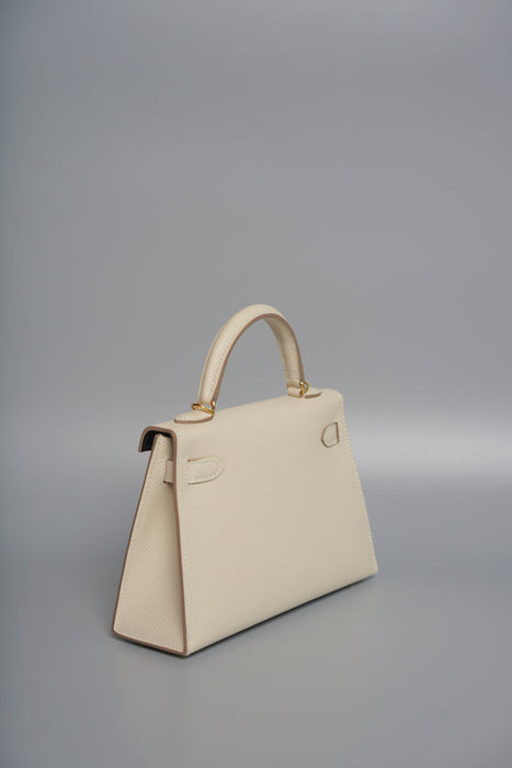 Hermes Kelly 20 HSS in Craie interior Gris Perle Ghw (Brand New)
