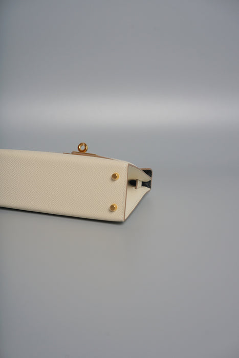 Hermes Kelly 20 HSS in Craie interior Gris Perle Ghw (Brand New)
