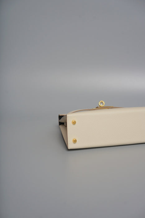 Hermes Kelly 20 HSS in Craie interior Gris Perle Ghw (Brand New)