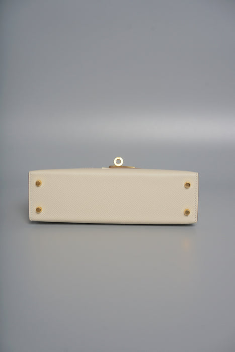 Hermes Kelly 20 HSS in Craie interior Gris Perle Ghw (Brand New)