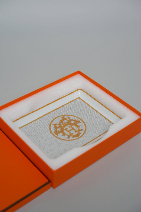 Hermes Mosaic Tray in 24 Gold, Small Model (Brand New)