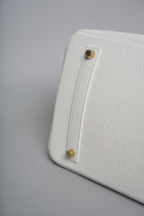 Hermes Birkin 35 in Blanc Clemence Ghw