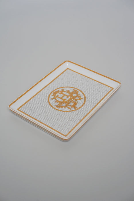 Hermes Mosaic Tray in 24 Gold, Small Model (Brand New)