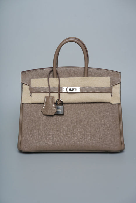 Hermes Birkin 25 in Etoupe Togo Phw (Brand New)
