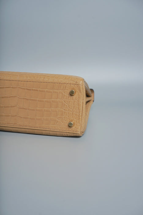 Hermes Kelly 25 in Chai Matte Alligator Ghw (Brand New)