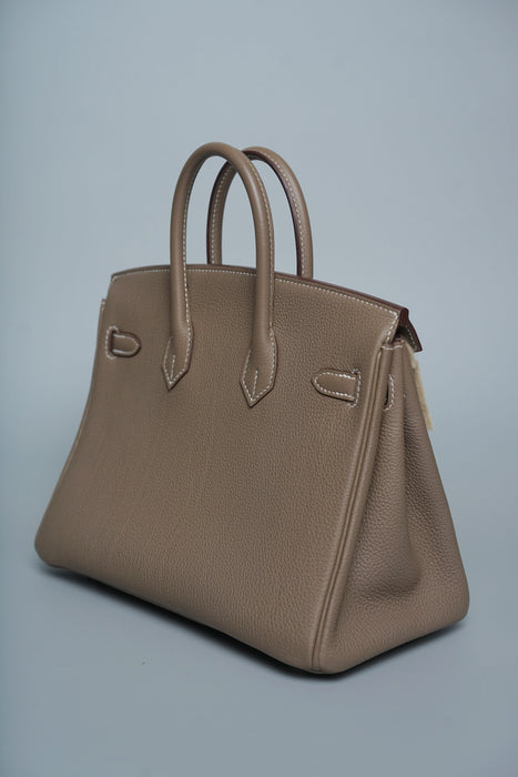 Hermes Birkin 25 in Etoupe Togo Phw (Brand New)