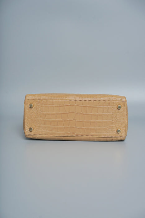 Hermes Kelly 25 in Chai Matte Alligator Ghw (Brand New)