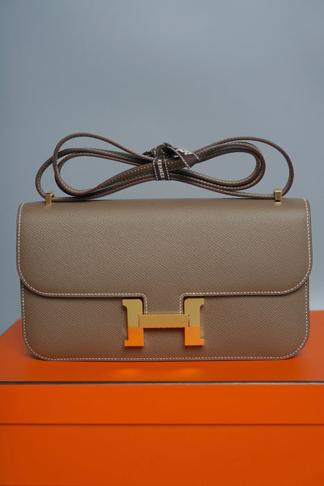 Hermes Constance Elan in Etoupe Epsom Ghw (Brand New)