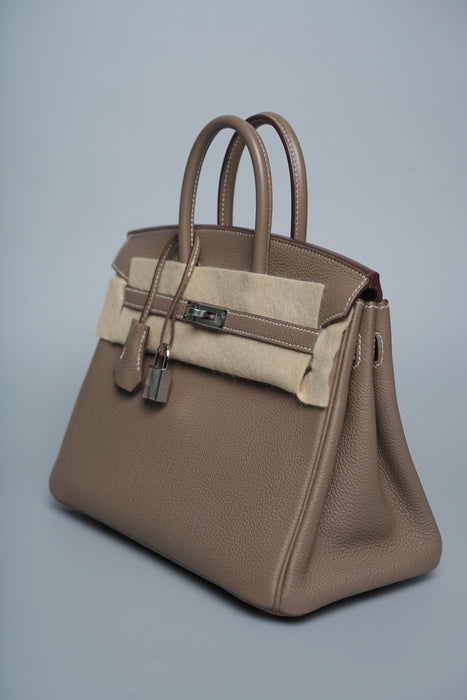 Hermes Birkin 25 in Etoupe Togo Phw (Brand New)