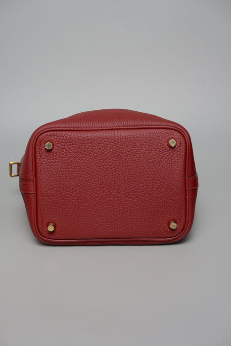 Hermes Picotin 18 in Rouge H Ghw