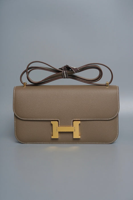 Hermes Constance Elan in Etoupe Epsom Ghw (Brand New)