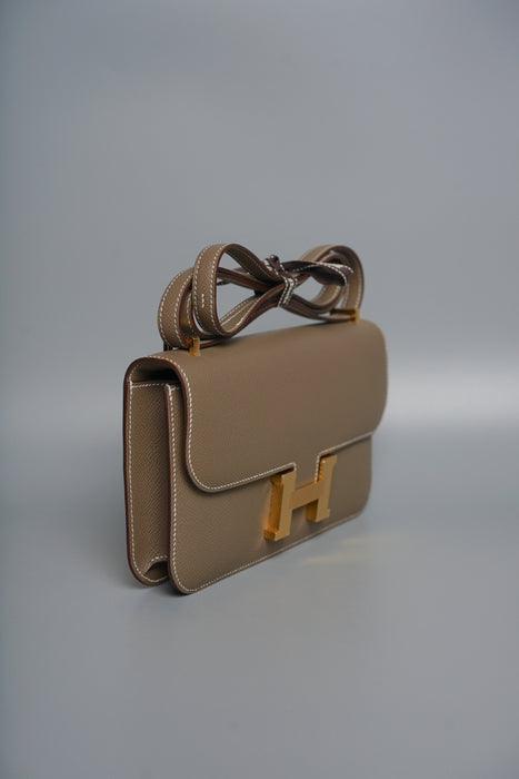 Hermes Constance Elan in Etoupe Epsom Ghw (Brand New)