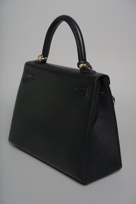 Hermes Kelly 25 II Sellier in Noir Epsom Ghw (Brand New)