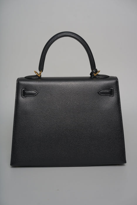 Hermes Kelly 25 II Sellier in Noir Epsom Ghw (Brand New)