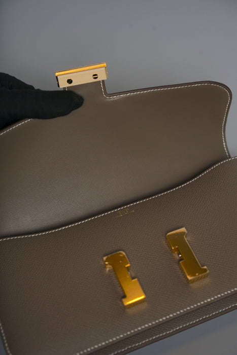 Hermes Constance Elan in Etoupe Epsom Ghw (Brand New)