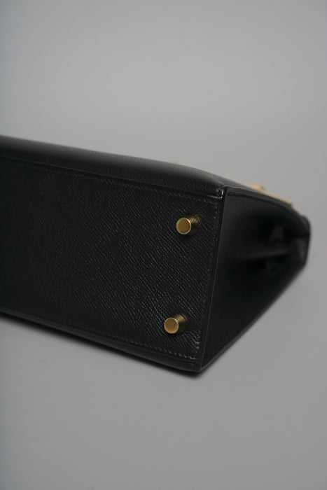 Hermes Kelly 25 II Sellier in Noir Epsom Ghw (Brand New)