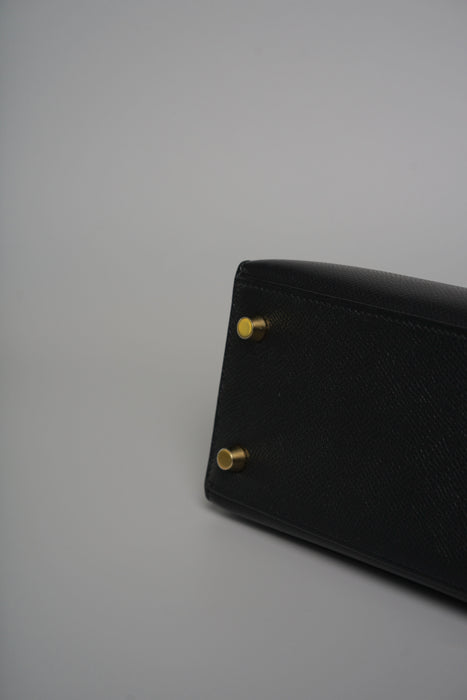 Hermes Kelly 25 II Sellier in Noir Epsom Ghw (Brand New)