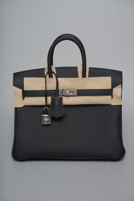 Hermes Birkin 25 in Noir Togo Phw (Brand New)