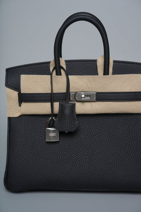 Hermes Birkin 25 in Noir Togo Phw (Brand New)