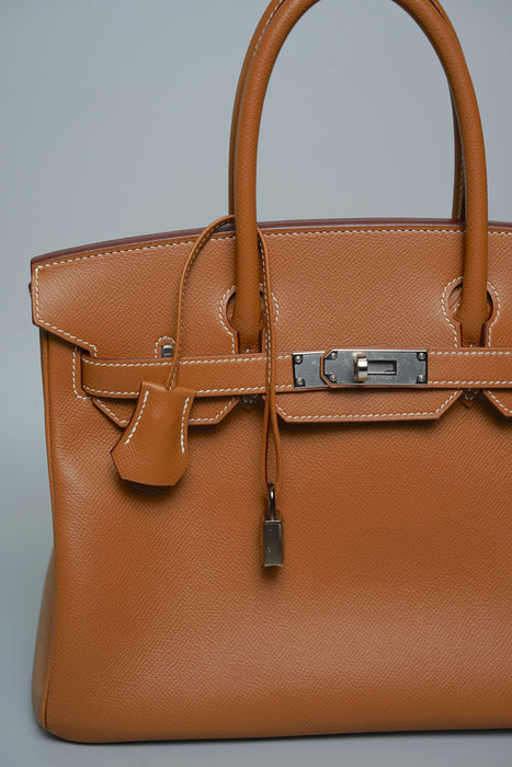 Hermes Birkin 30 Retourne in Gold Epsom Phw (Brand New)