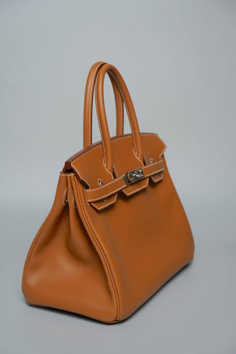 Hermes Birkin 30 Retourne in Gold Epsom Phw (Brand New)