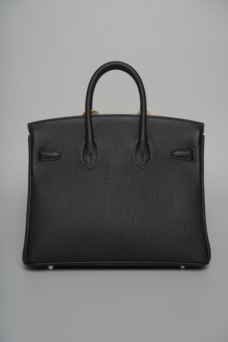 Hermes Birkin 25 in Noir Togo Phw (Brand New)