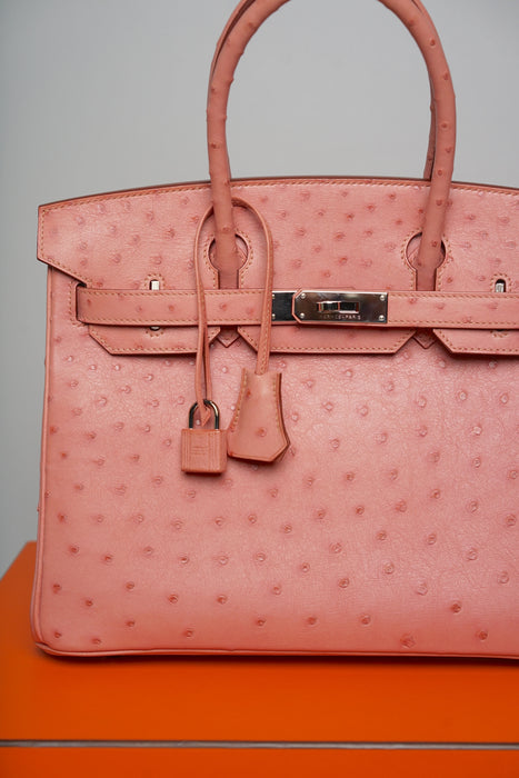 Hermes Birkin 30 in Terre Cutie Ostrich Phw