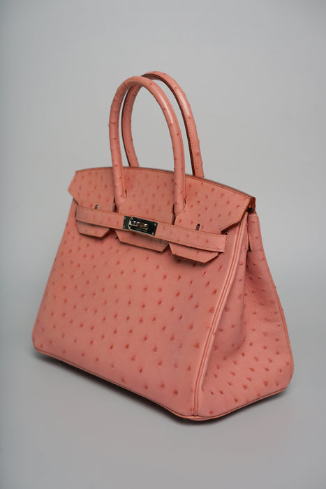 Hermes Birkin 30 in Terre Cutie Ostrich Phw
