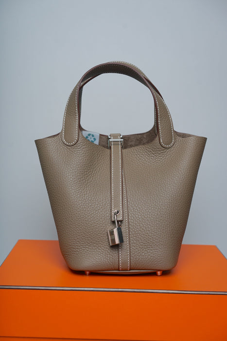 Hermes Picotin 18 in Etoupe Phw (Brand New)