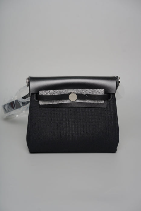 Hermes Mini Herbag in Noir Phw (Brand New)