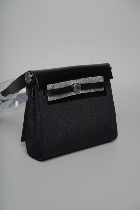Hermes Mini Herbag in Noir Phw (Brand New)