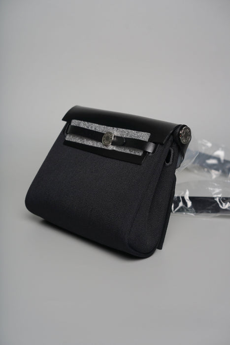 Hermes Mini Herbag in Noir Phw (Brand New)