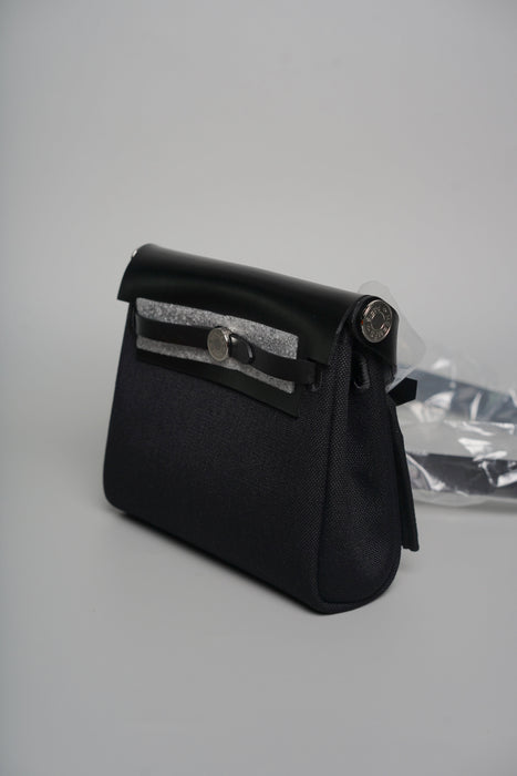 Hermes Mini Herbag in Noir Phw (Brand New)