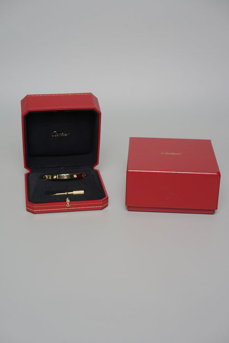 Cartier Love Bracelet, Classic model, 4 Diamonds in Yellow Gold Size 18