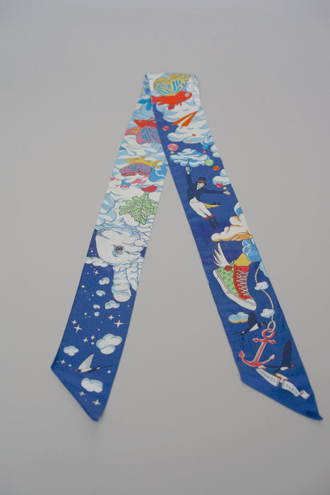 Hermes Sur Mon Nuage Twilly Single in Marine Clair/Ciel/Multicolor (Brand New)