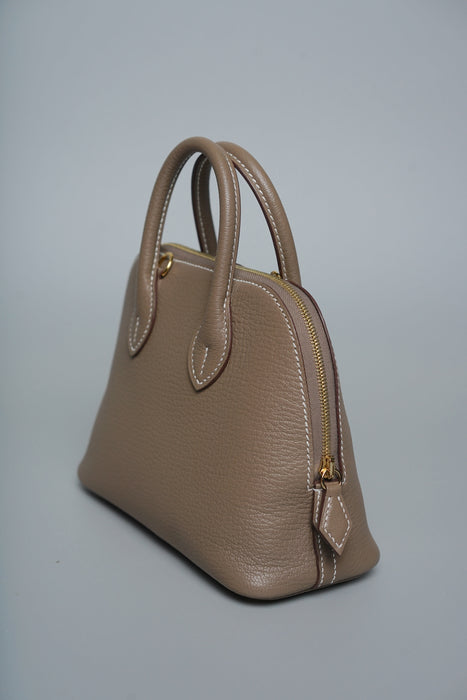 Hermes Mini Bolide in Etoupe Chèvre Ghw (Brand New)