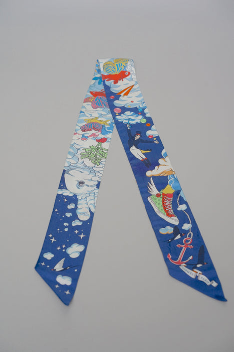 Hermes Sur Mon Nuage Twilly Single in Marine Clair/Ciel/Multicolor (Brand New)