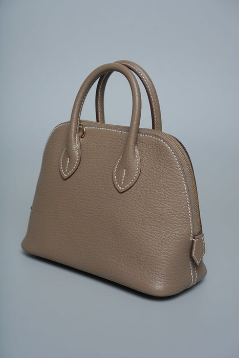 Hermes Mini Bolide in Etoupe Chèvre Ghw (Brand New)
