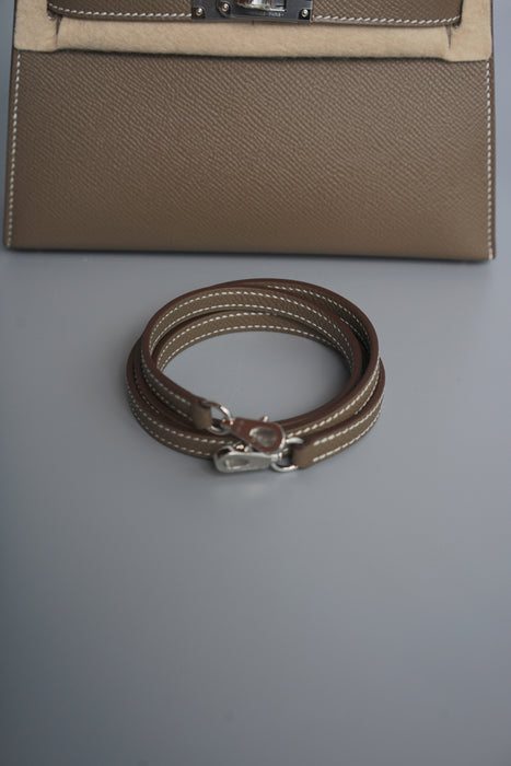Hermes Kelly 20 in Etoupe Epsom Phw (Brand New)
