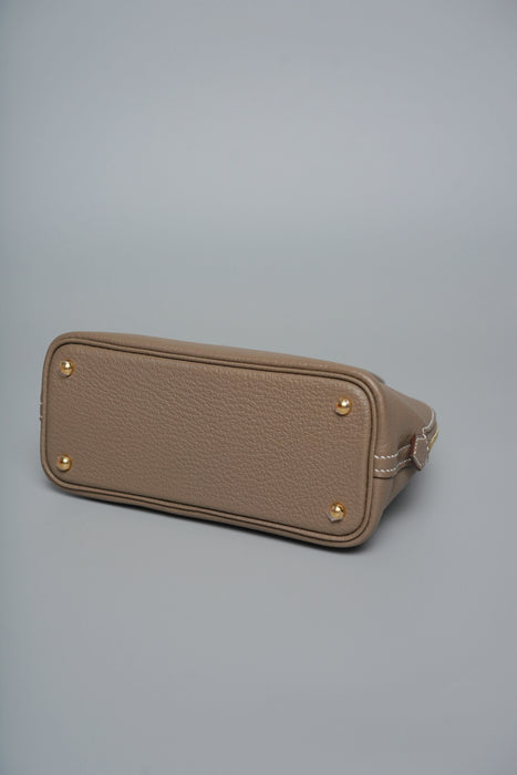 Hermes Mini Bolide in Etoupe Chèvre Ghw (Brand New)