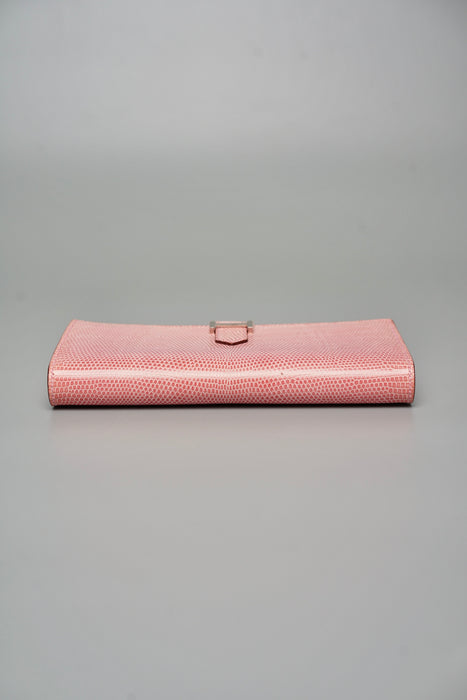 Hermes Bearn Wallet in Pink Lizard Phw (Brand New)