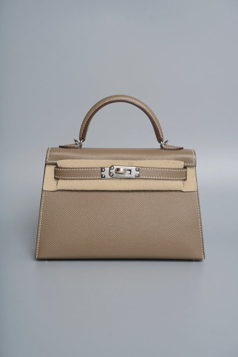Hermes Kelly 20 in Etoupe Epsom Phw (Brand New)