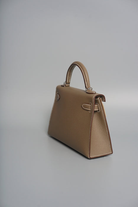 Hermes Kelly 20 in Etoupe Epsom Phw (Brand New)