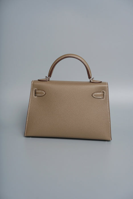 Hermes Kelly 20 in Etoupe Epsom Phw (Brand New)