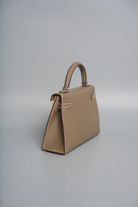 Hermes Kelly 20 in Etoupe Epsom Phw (Brand New)