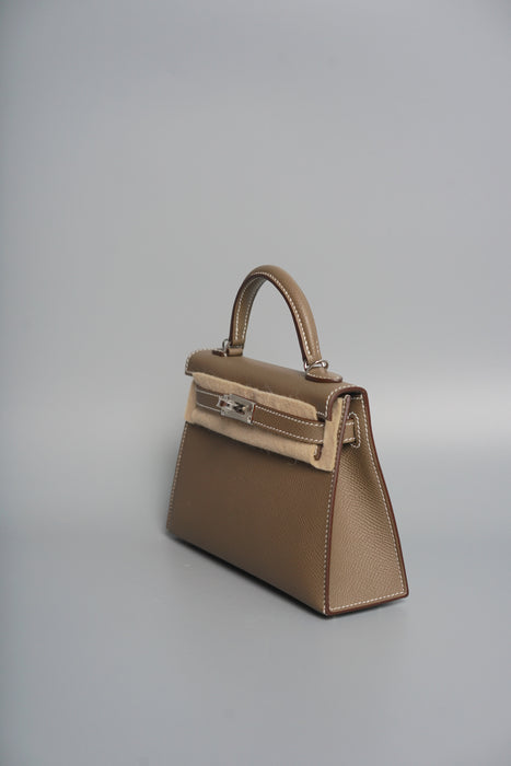 Hermes Kelly 20 in Etoupe Epsom Phw (Brand New)