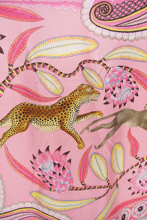 ⁠Hermes Carré Géant Silk Scarf 140 in Rose/Malabar/Jaune/Vieux (Brand New)