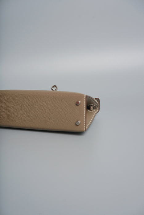 Hermes Kelly 20 in Etoupe Epsom Phw (Brand New)