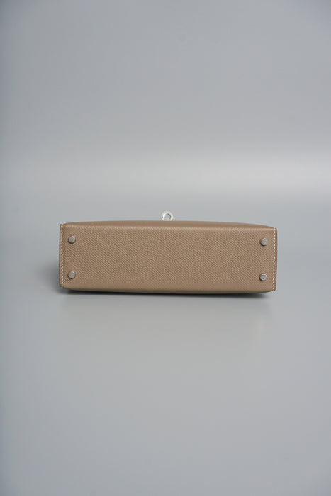 Hermes Kelly 20 in Etoupe Epsom Phw (Brand New)
